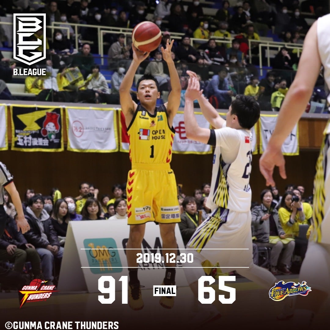 【試合結果】B.LEAGUE 2019-20 レギュラーシーズン <第16節 DAY1> vs香川ファイブアローズ